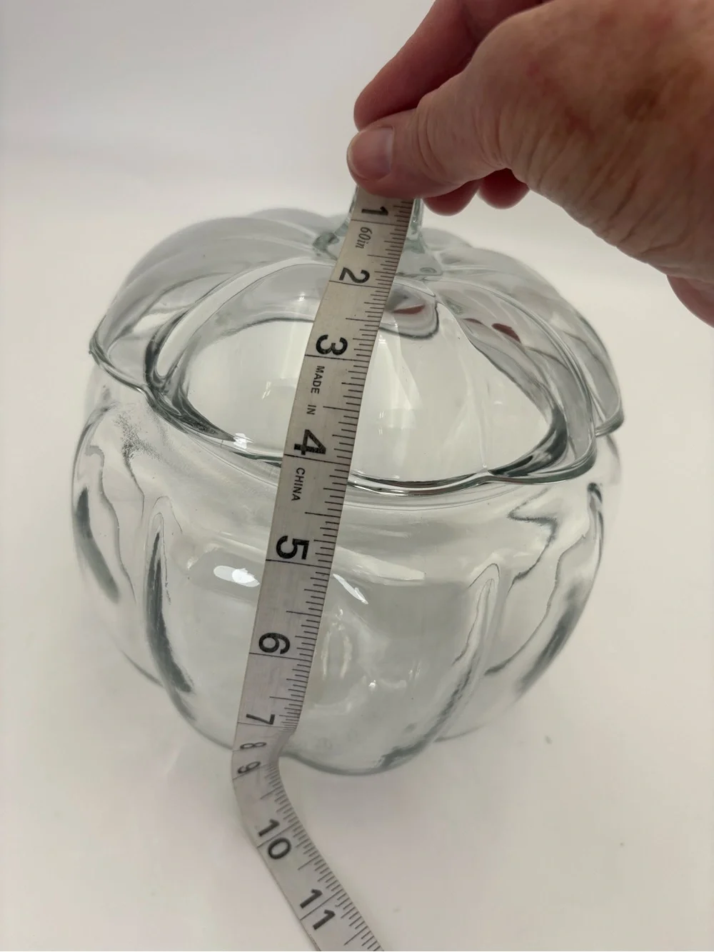 Anchor Hocking Clear Glass Pumpkin Candy Jar with Lid